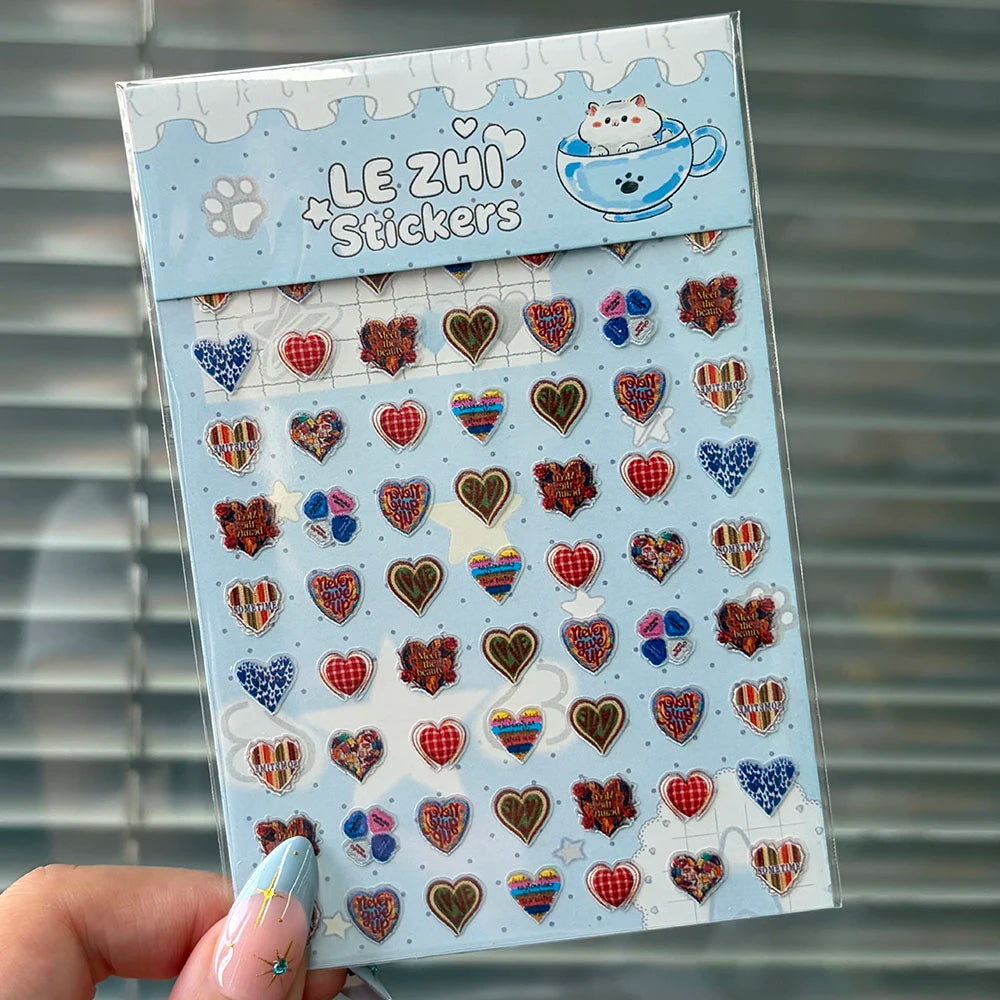 Tiny Strawberry & Floral Decorative Sticker Set