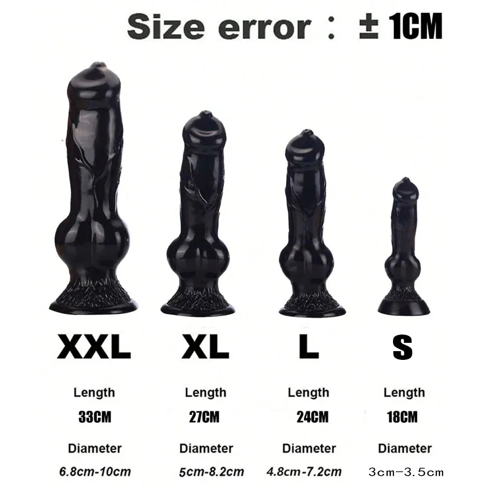 Huge Dildo Animal/Dog Dildo Realistic Penis with Suction Cup Big Butt Plug Giant Monster Cock Dick Adults Supplies for Men Women