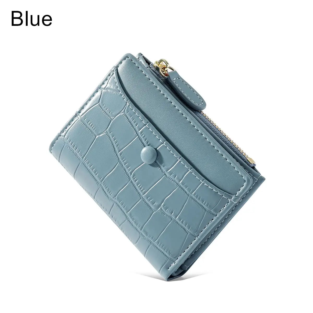 Women's Stone-Pattern Multi-Card Short Wallet