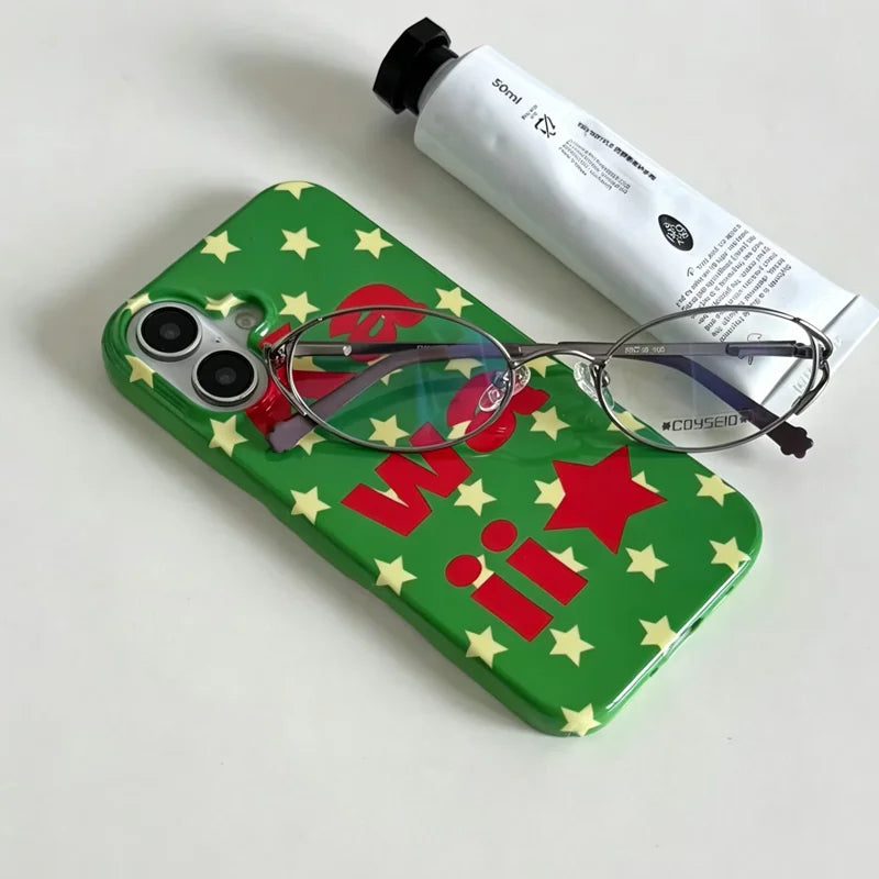 Japanese Girl Star & Polka-Dot iPhone Case
