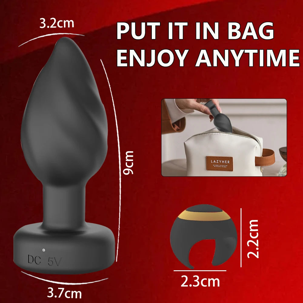 Light-Up Remote Vibrating Anal Plug – 10 Modes