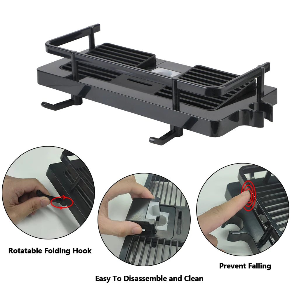 Detachable No-Drill Floating Shower Shelf