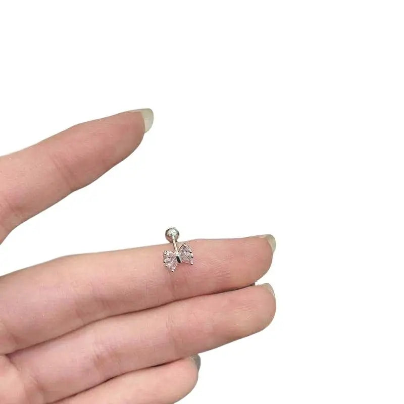 Mini Butterfly Bow Stud Earrings