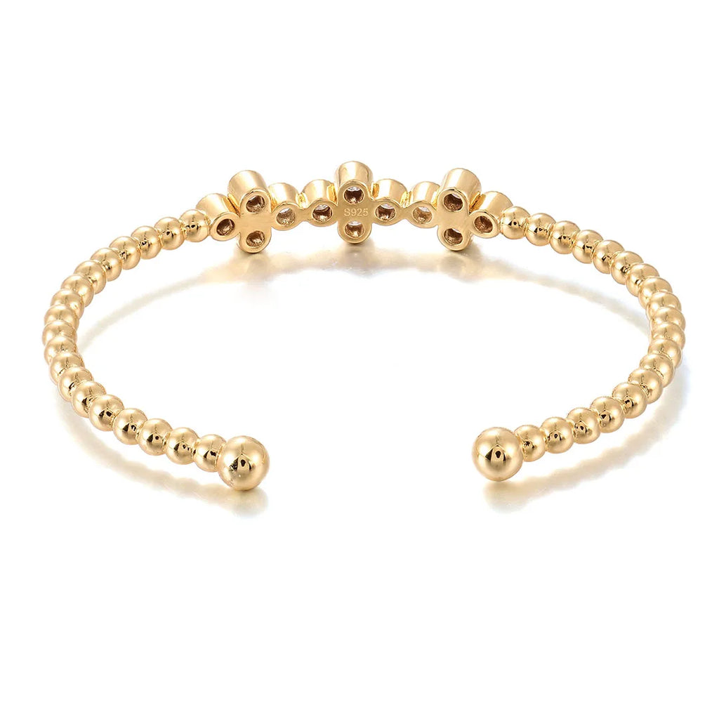 Provence Moissanite Bangles for Women Real K Gold Bracelet Round Cut D Color Custom Jewelry Fashion Bracelets Twisted Bangles