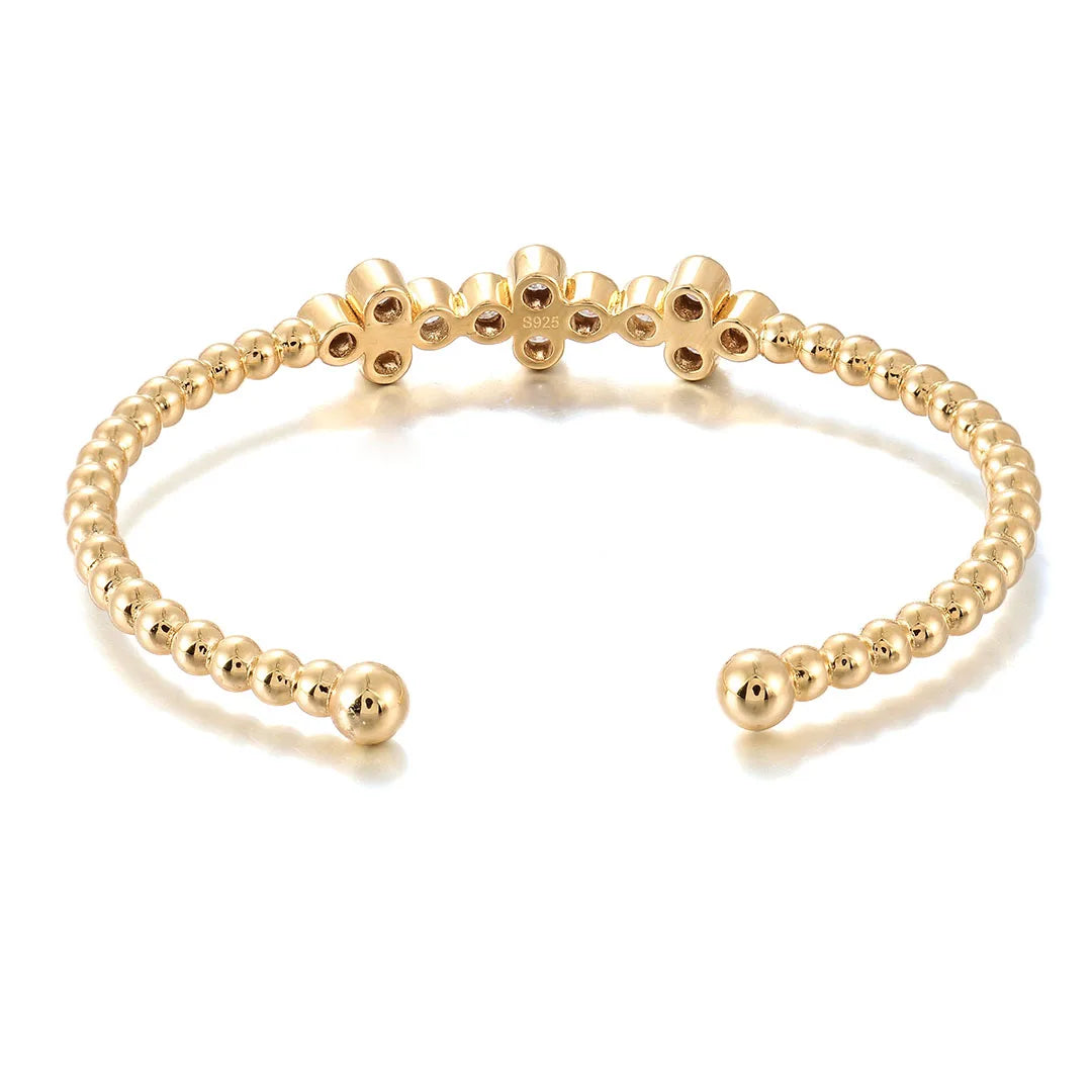 Provence Moissanite Bangles for Women Real K Gold Bracelet Round Cut D Color Custom Jewelry Fashion Bracelets Twisted Bangles