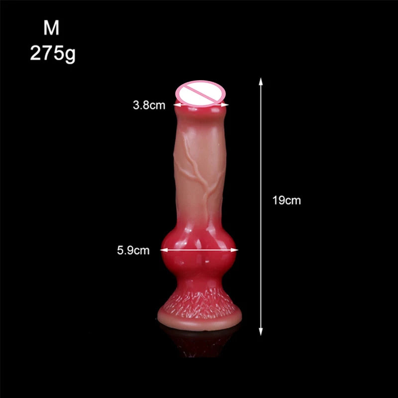 Silicone Animal-Style Dildo – Sizes S–XXL