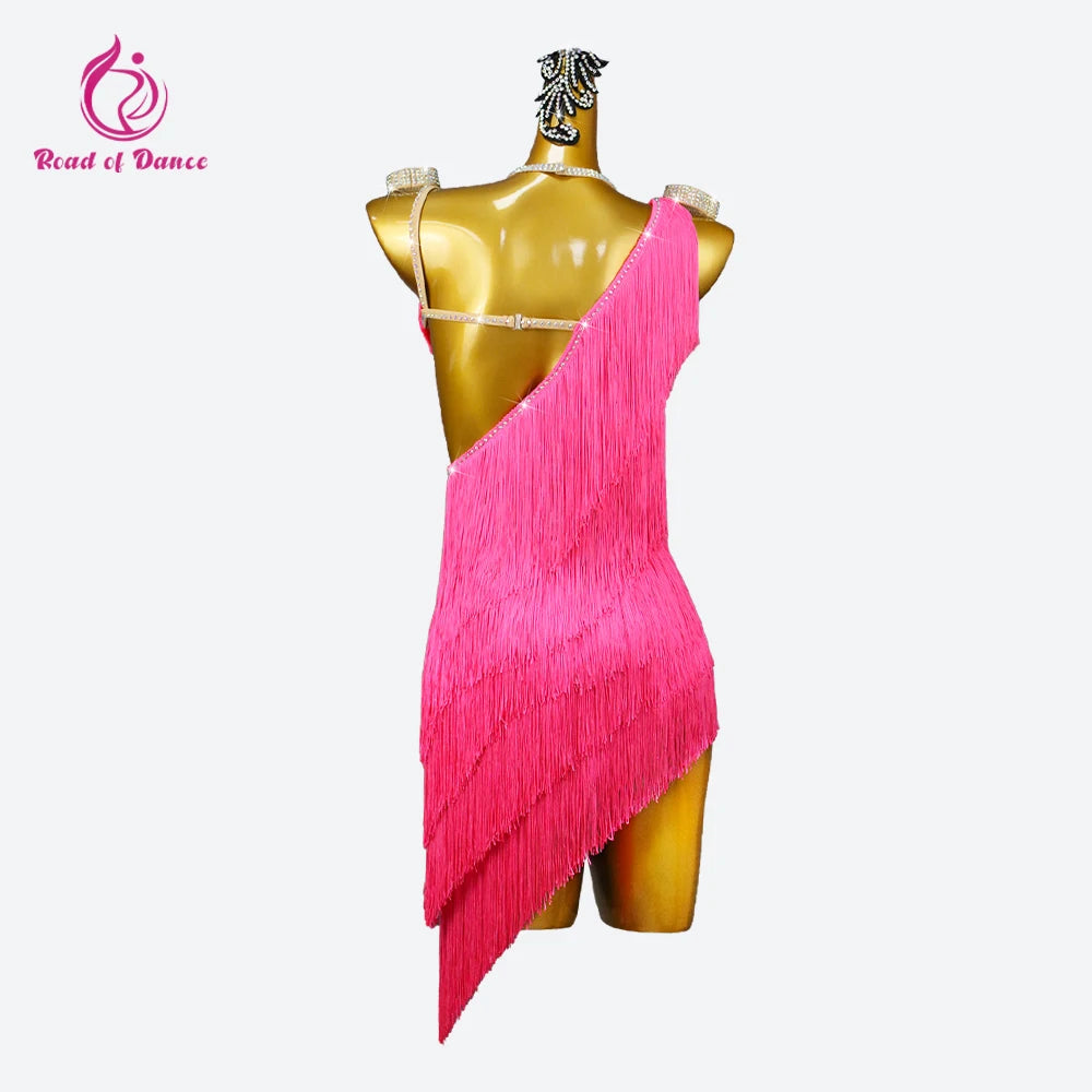 Sexy Dance Costume Latin Clothing Elegant Party Dress 2026 Womens Midi Practice Girls Stage Ballroom Skirt Cabaret Prom Suit