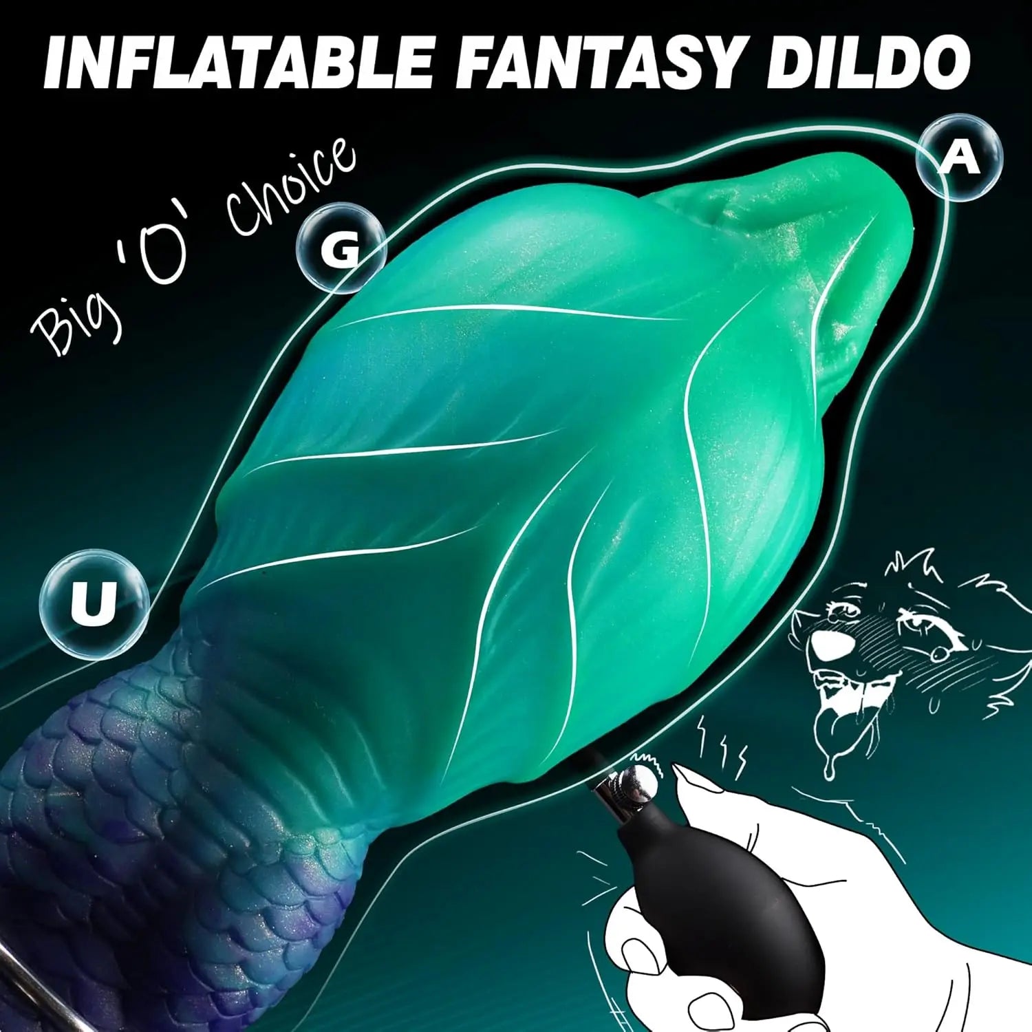 Inflatable Monster Dildo for Couples Anal Butt Plug with Tail Animal Penis Fantasy Dog Knot Adult Sex Toy for Men And Women