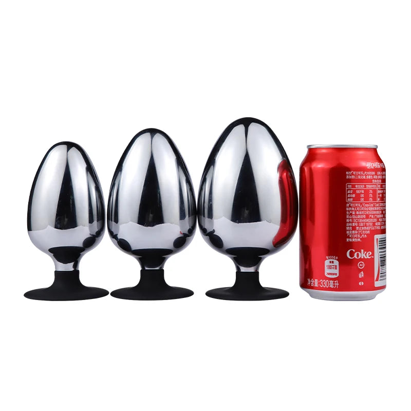 Extra-Large Stainless Steel Hollow Anal Plug