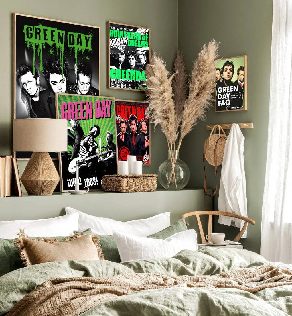 Green Day Rock Band Wall Art Poster