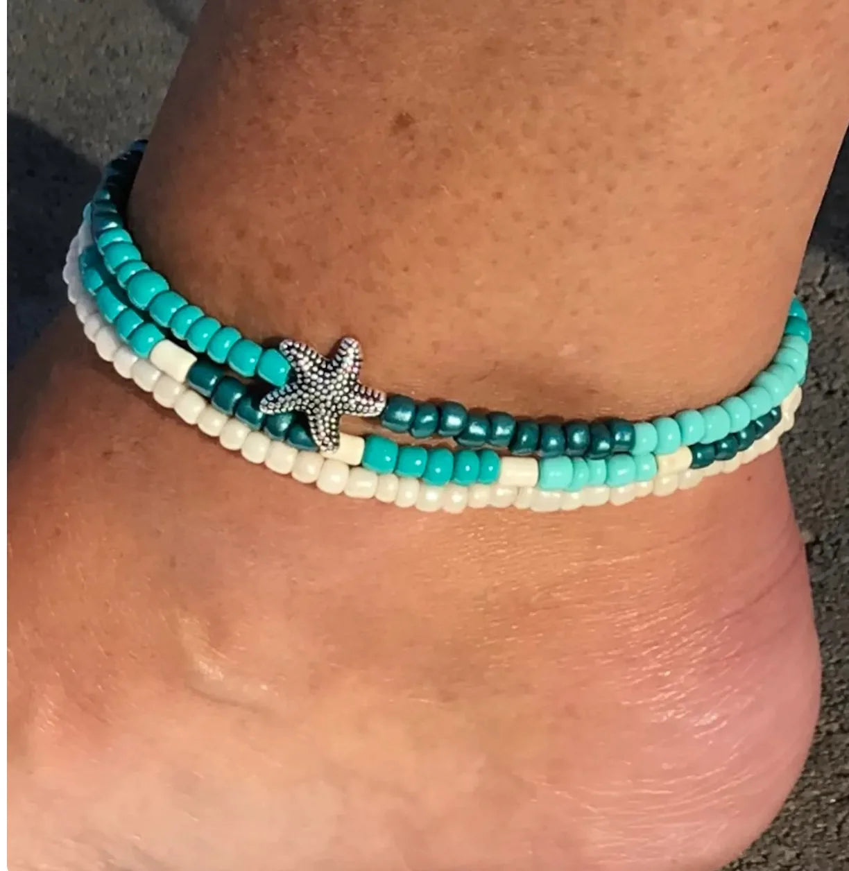 Beach Anklet, Boho Anklet Womans Anklet Beaded Anklet Ankle BraceletLotus Chakra Anklet Ankle Chain Ankle