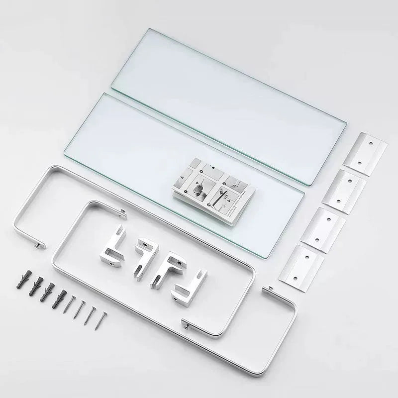 Wall-Mounted Glass Bathroom Shelf