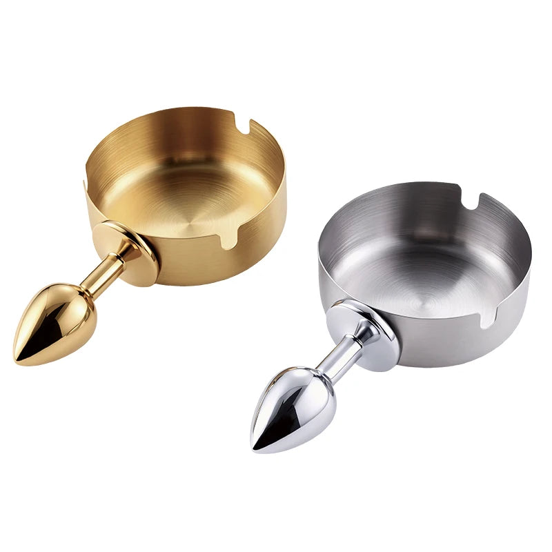Metal Ashtray-Style Anal Plug