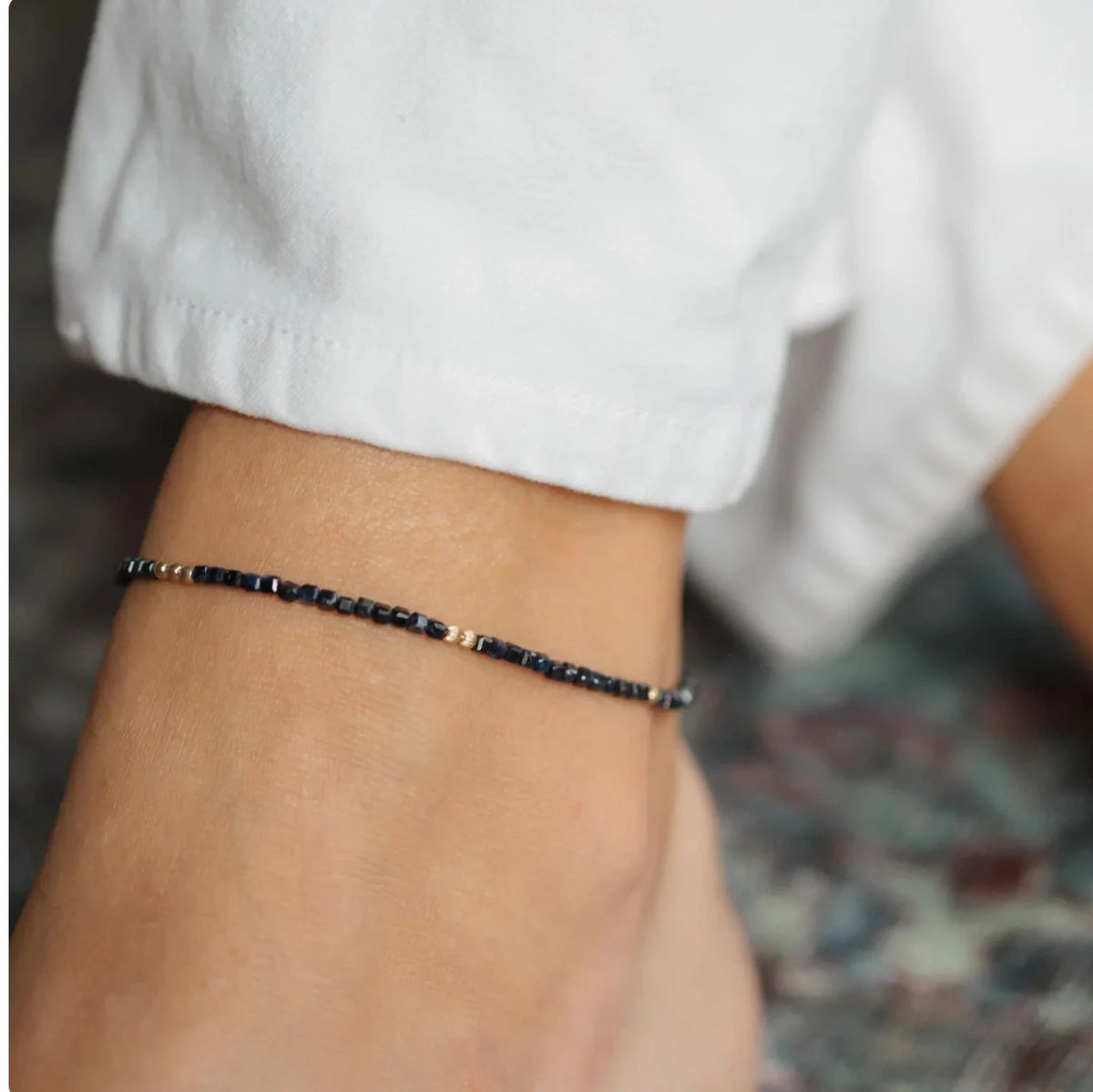 Women's Lapis Lazuli Beaded Anklet