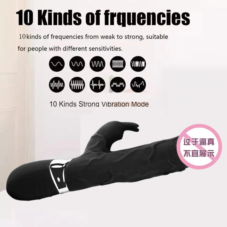 Rechargeable Rabbit Vibrator with Dual Stimulation