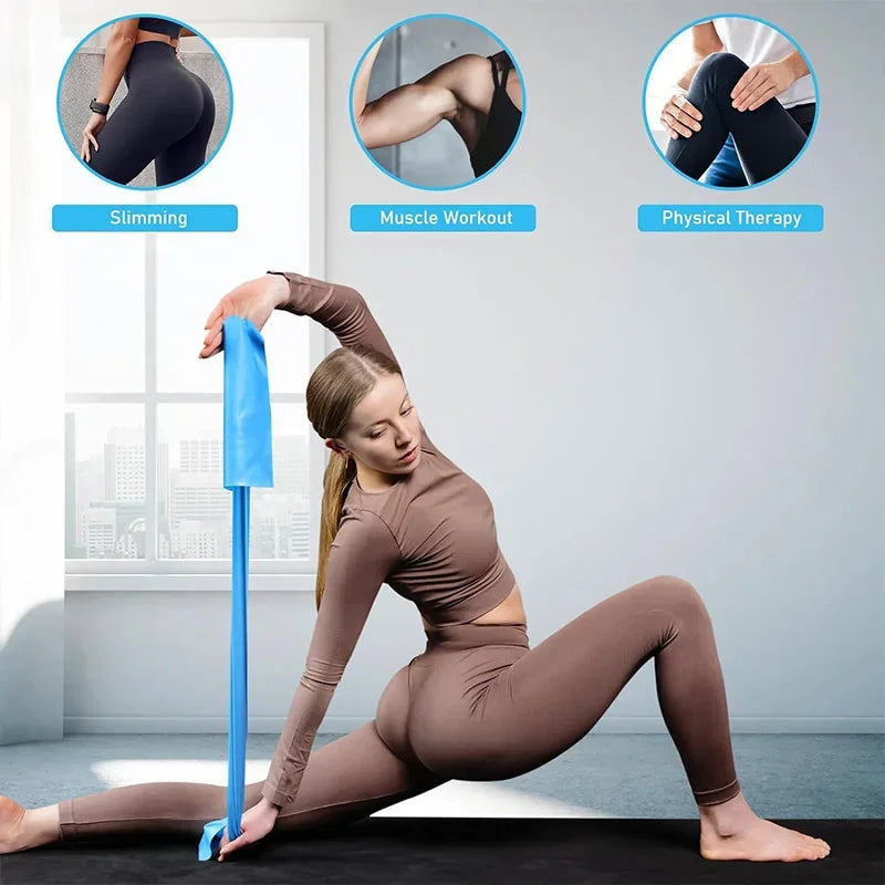 Elastic Yoga Fitness Bands Yoga Pilates Resistance Bands for Men Women Home Work Out Band Yoga Flexibility Stretching Equipment