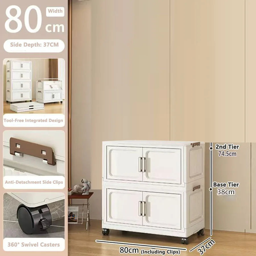 Foldable Multi-Drawer Storage Cabinet