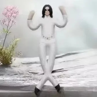 Articulated Michael Jackson (MJ) Cosplay Plush Figurine, Abstract Figurine with Articulated Movement, Soft Plush Doll, Desk Orna