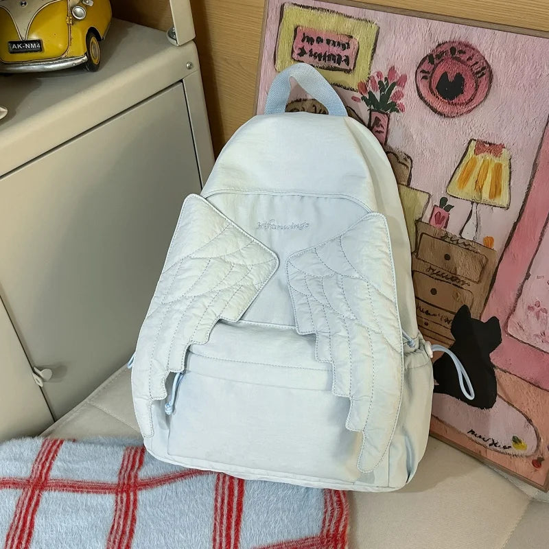 Y2K Angel Wing Canvas Backpack