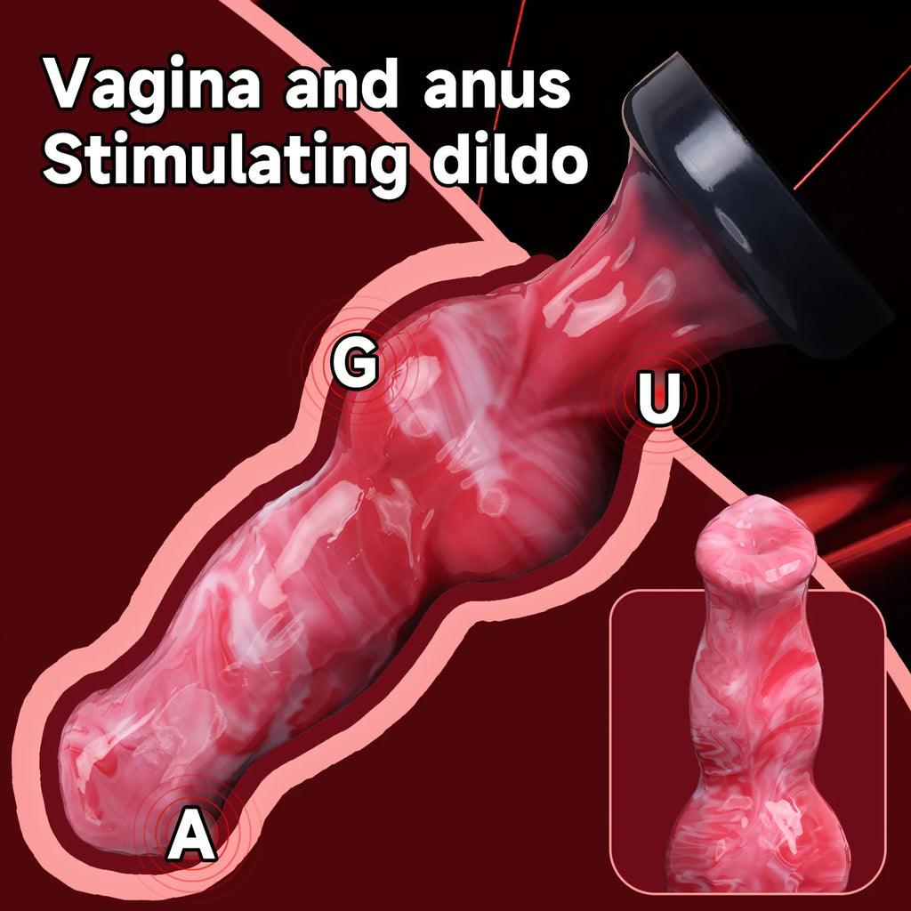 Dildo False Anal Plug Animal Dog Suspension Penis Vagina Masturbation Prostate G-Spot Stimulation Massager Anal Plug Sex Toy 18+