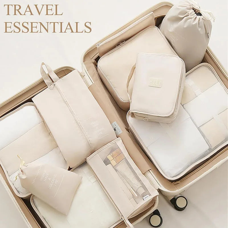 8-Piece Waterproof Travel Packing Cube Set