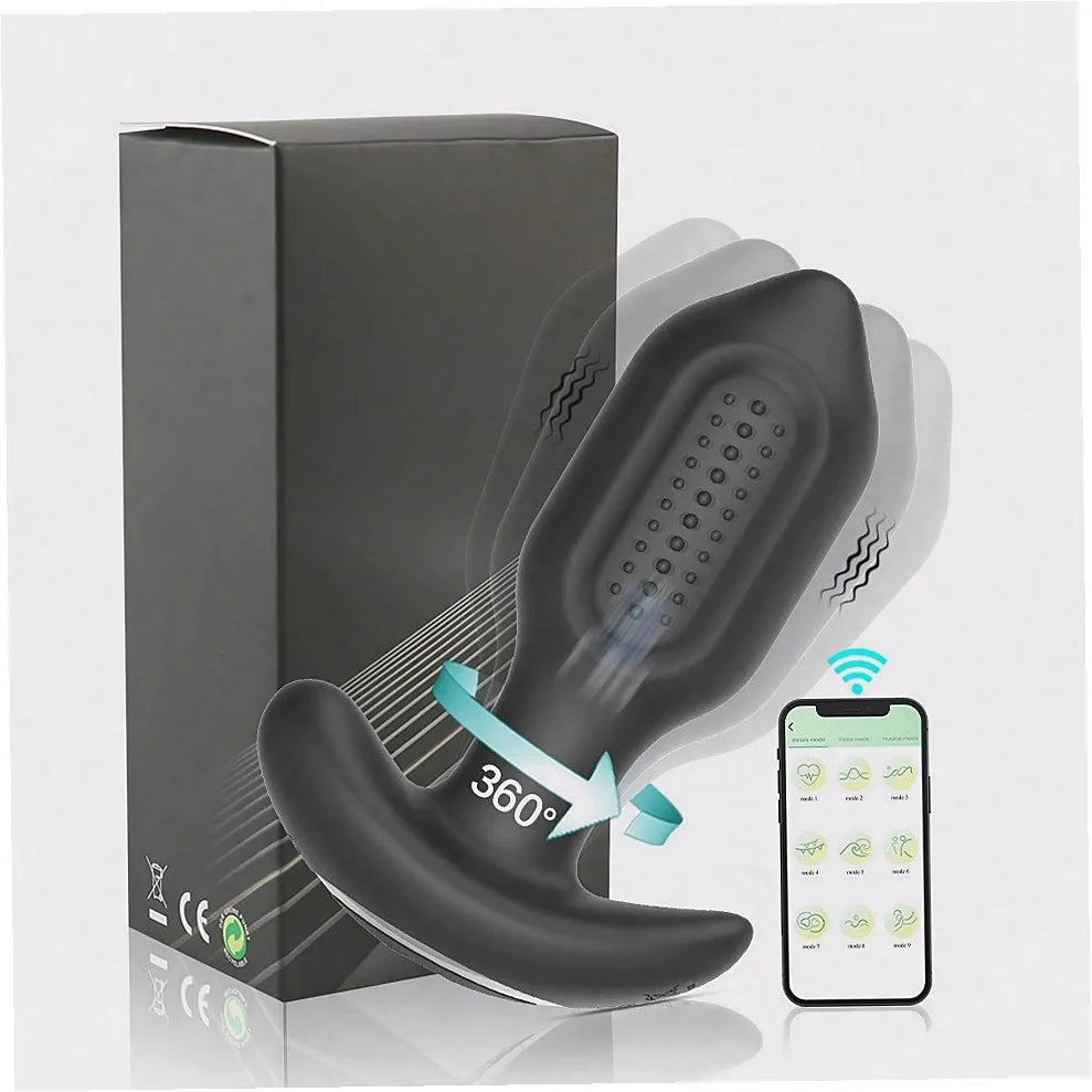 App-Controlled Rotating Vibrating Anal Plug