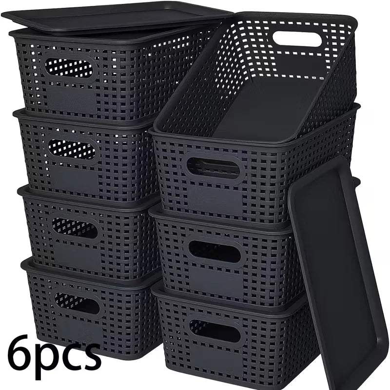 6-Piece Stackable Storage Box Set with Lids