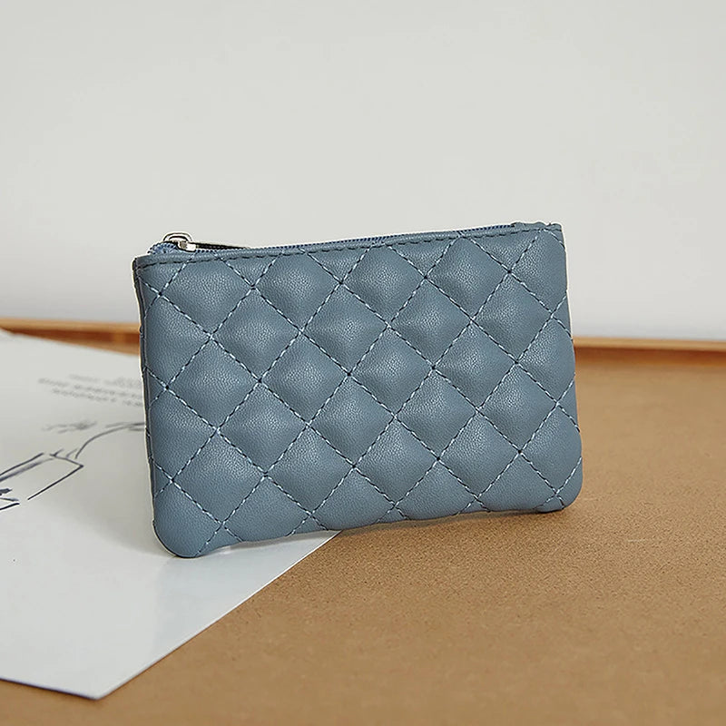 Women's Plaid PU Leather Mini Coin Purse