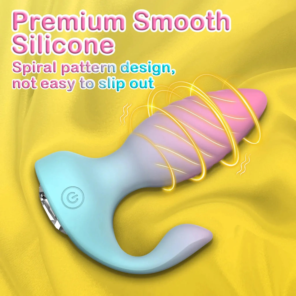 2-in-1 Remote Dual-Motor Crystal Anal Plug Vibrator
