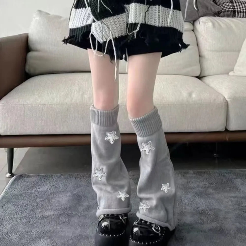 Striped Knit Y2K Boot Cuff Leg Warmers