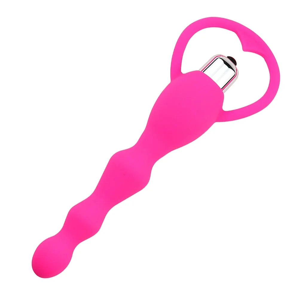 Silicone Vibrating Anal Plug & Bead Massager