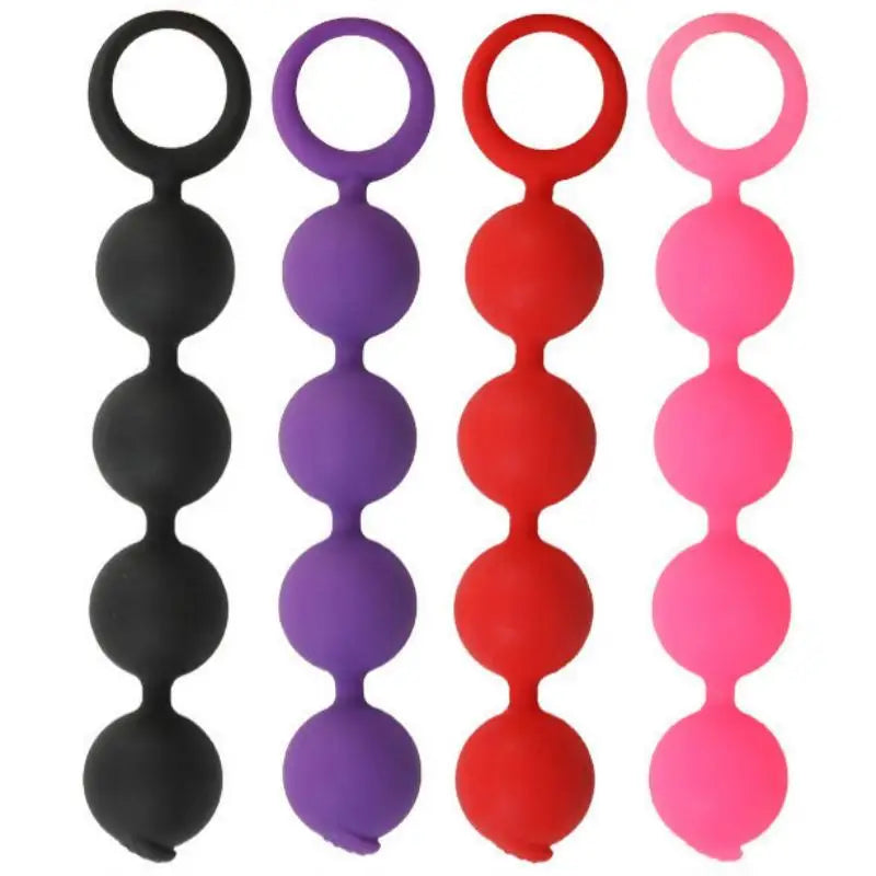 Large 4-Bead Silicone Anal Plug