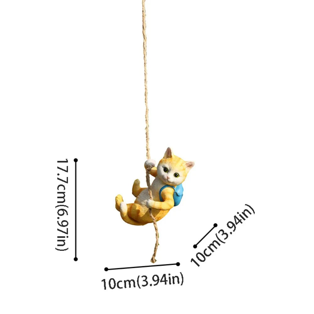 Miniature Size Easter Bunny Decor Figurine Design Funny Climber Climbing Animal Statue Art Decor Festival Style