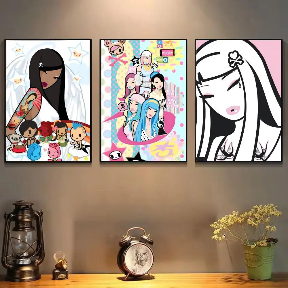 Tokidoki Retro Self-Adhesive Wall Poster