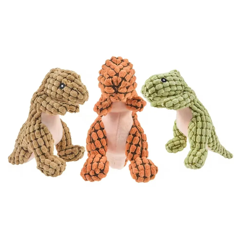 Cats and Dogs Pet Plush Dinosaur Toys Interactive Dog Chew Toys Plush Stuffing Pet Supplies Dog Toys for Small Dogs Pet Accessor