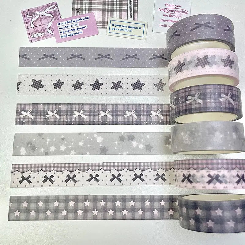 Star & Bow Washi Tape Set – 3/6 Rolls