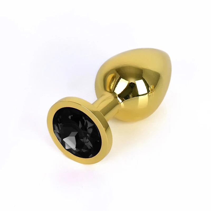 3-Piece Diamond-Base Metal Anal Plug Set