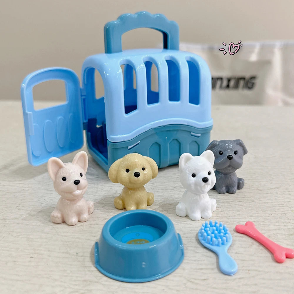 Dog Basket & Puppy Doll Pretend-Play Set