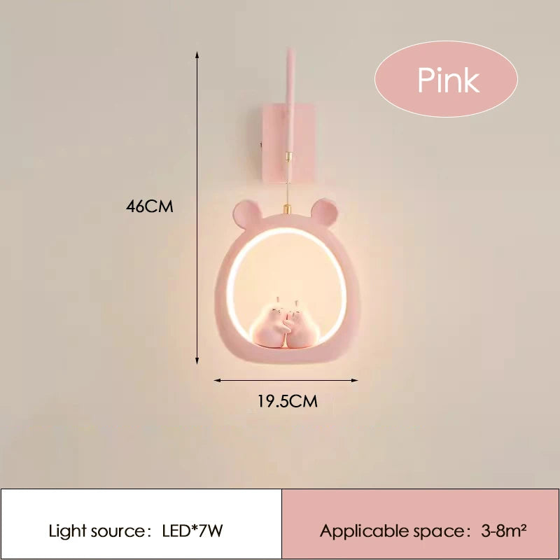 Cute Pear-Shaped Children’s Bedside Wall Lamp