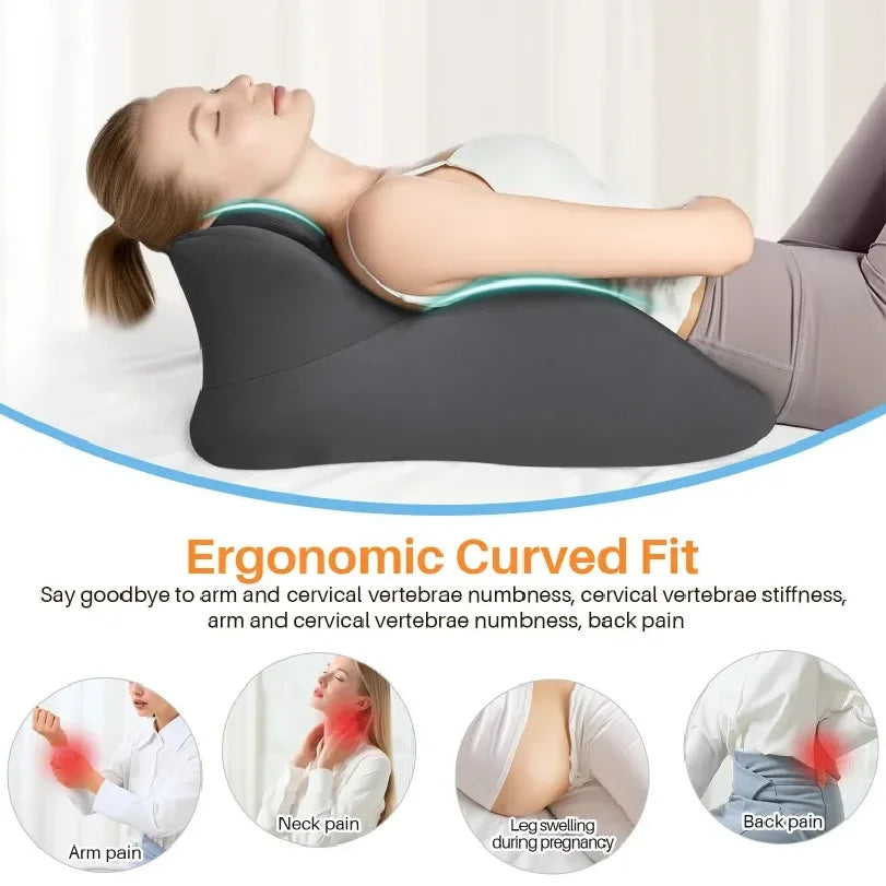 Multi-Position Memory Foam Wedge Pillow with Removable Cover
