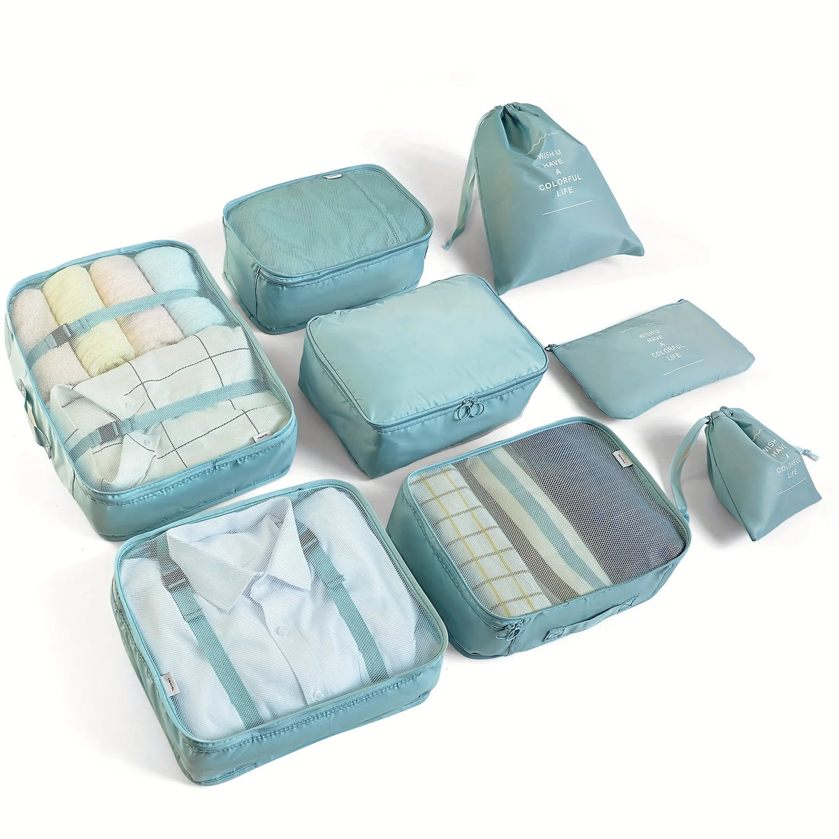 8-Piece Travel Packing Cube Organizer Set