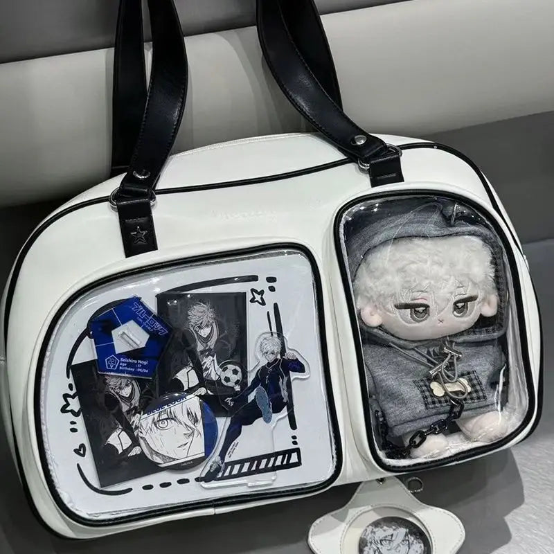 Y2K Large Transparent Ita Bag
