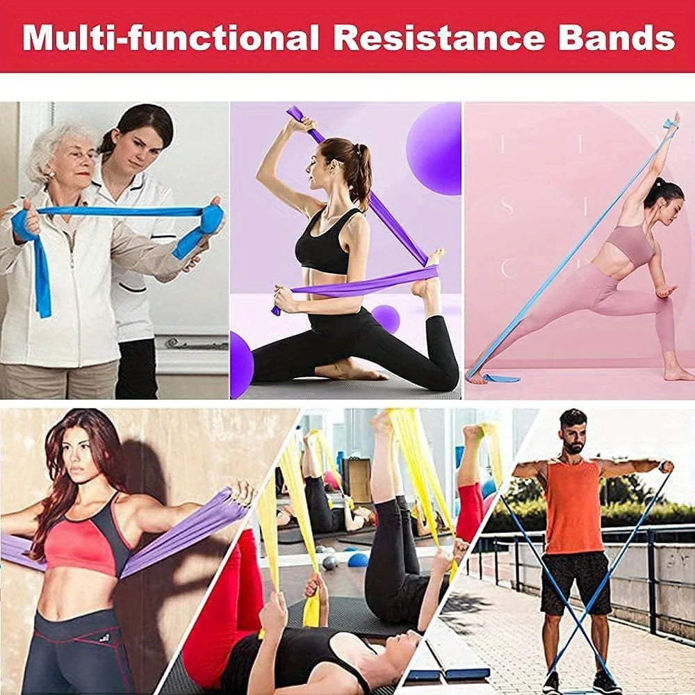 1/3pcs Resistance Bands for Men and Women - Elastic Exercise Straps with Stretchy Loops Ideal for Yoga Pilates Strength Training