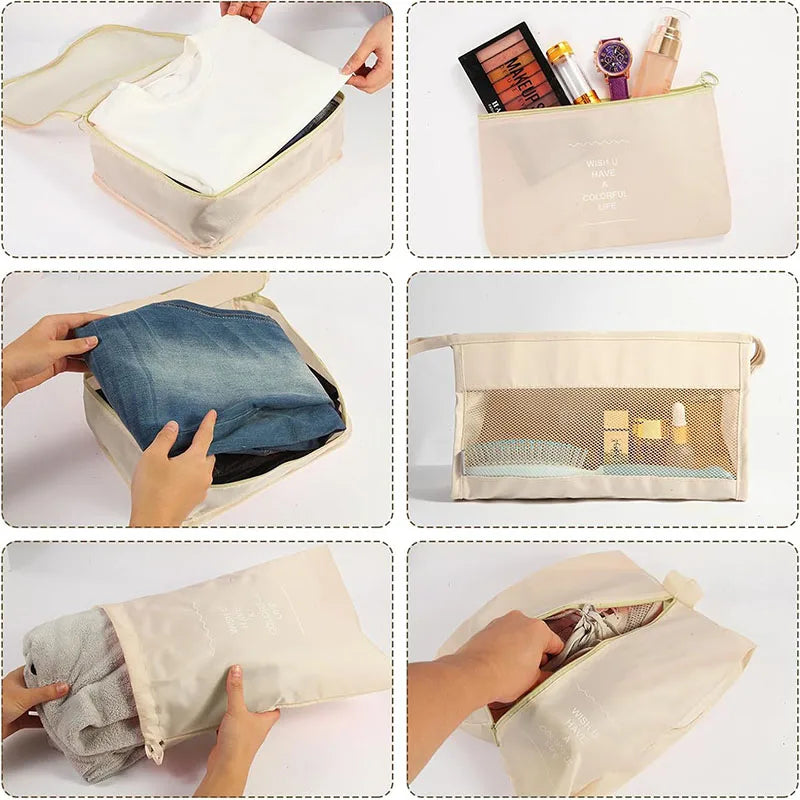 8-Piece Waterproof Travel Packing Cube Set