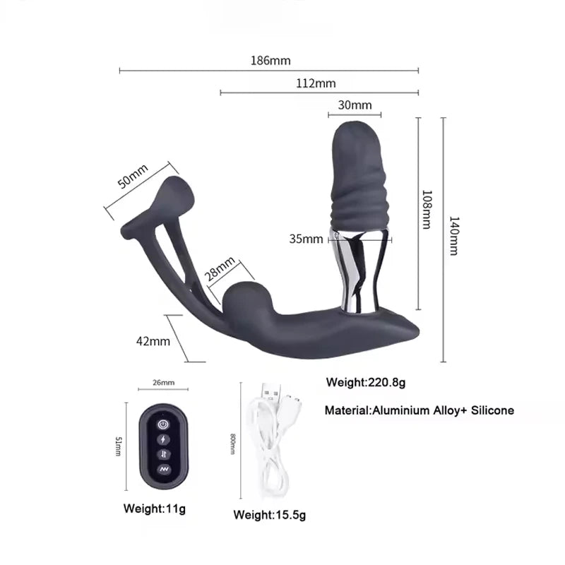 Remote-Control Electro-Stimulation Prostate Massager