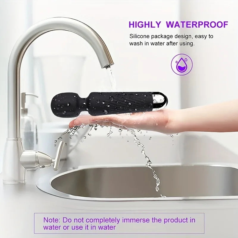 USB-Rechargeable Cordless Mini Wand Vibrator