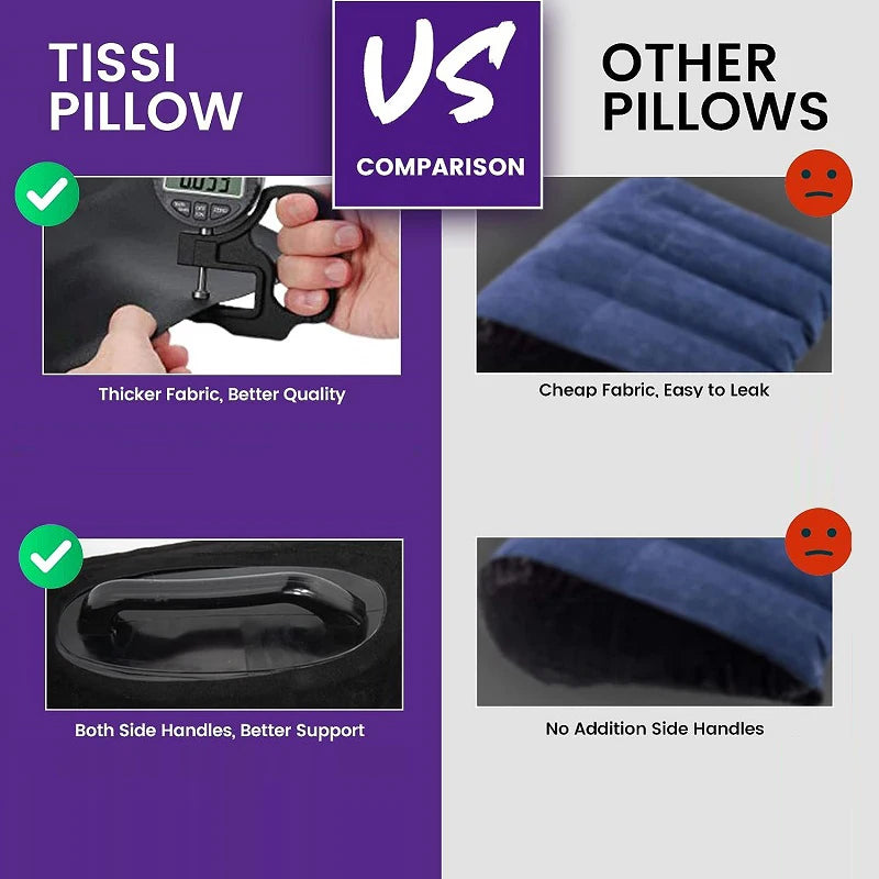 Foldable Inflatable Couple Positioning Wedge Pillow