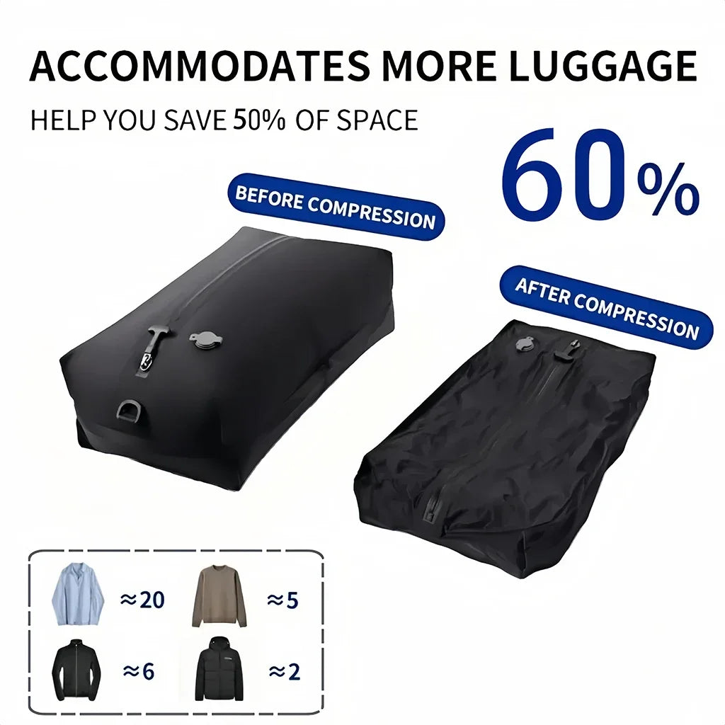 Vacuum Compression Travel Bags with USB Pump