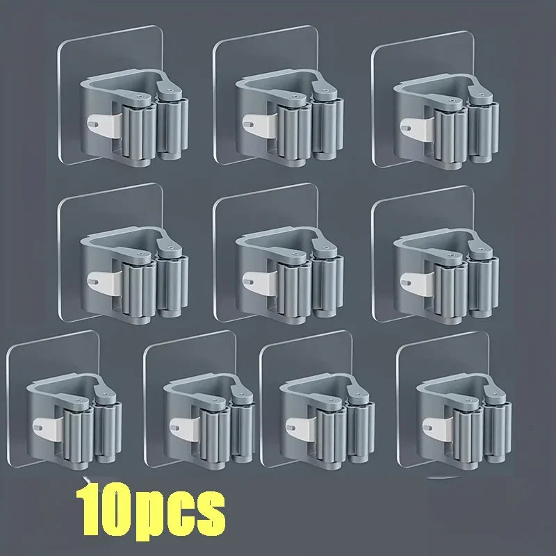 Wall-Mounted Mop, Broom & Utility Organizer