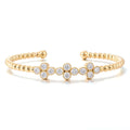Provence Moissanite Bangles for Women Real K Gold Bracelet Round Cut D Color Custom Jewelry Fashion Bracelets Twisted Bangles